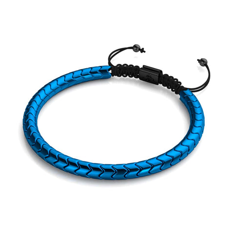 Serpentin | Blauer Hämatit x Rotguss | Wellenarmband